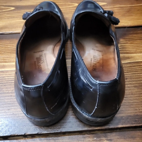 Allen Edmonds SZ 10D Black Leather Saratoga Dress Shoes Mens - Picture 4 of 7